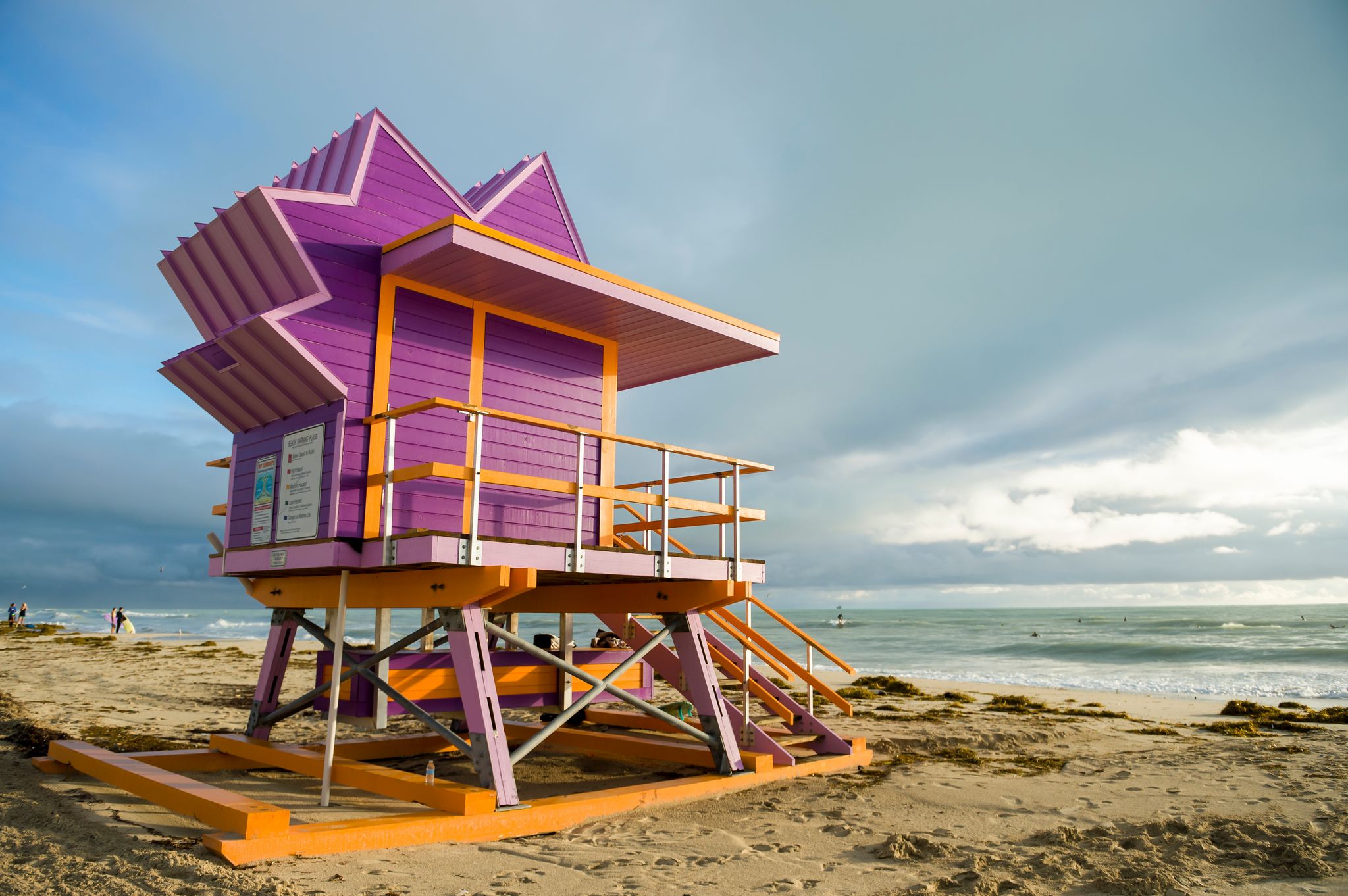 Lifeguard Tower at Lummus Park Beach near The Shoreline at Solé Mia Apartments in North Miami