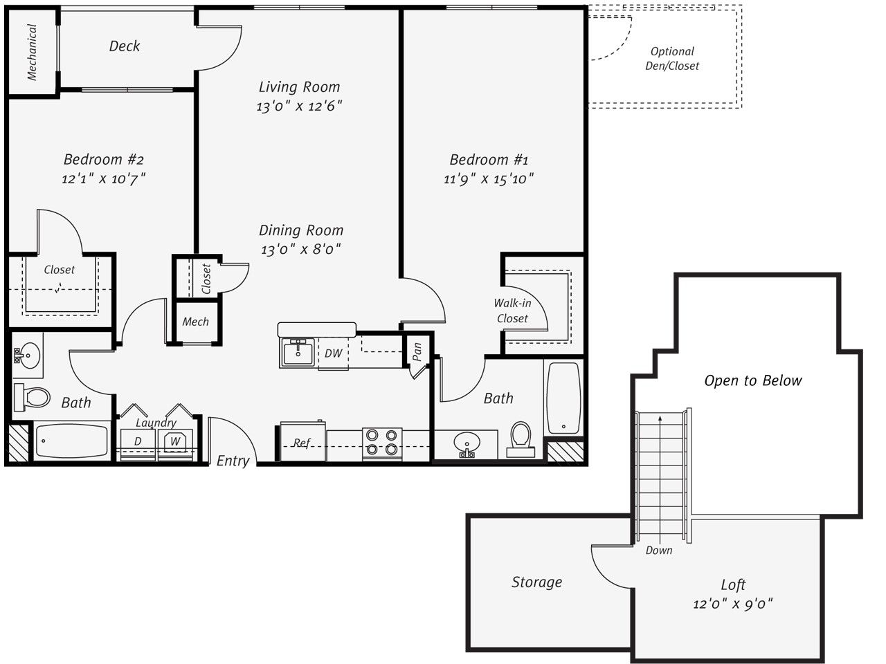 B7LD Loft Floorplan Layout