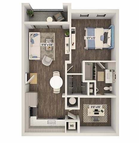 A rendering of the Amzie with Den - A4D floor plan