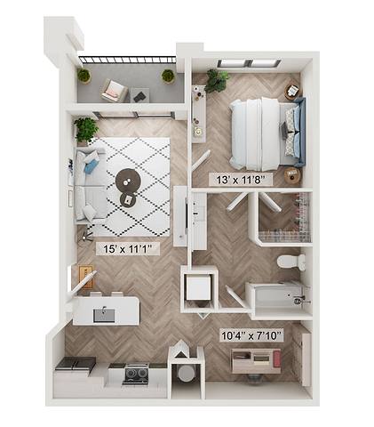 A rendering of the Alana floor plan