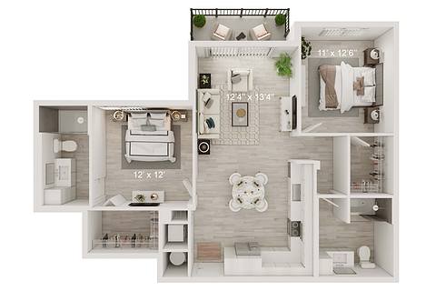 A rendering of the Beacon floor plan