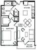 Floor plan 1A-T layout