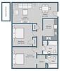 Floor plan 2 Bed (2) layout