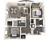 B2 3D Floor Plan Layout