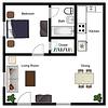 Floor plan One Bedroom layout