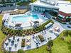 The Curtis Drone Photo of pool, grills and community space