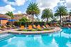 Swimming pool with seating on sundeck