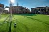 Soccer field with view of apartments
