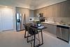 Kitchen with gray cabinets