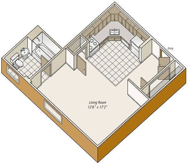 A rendering of the S21 floor plan 