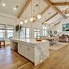lovely clubhouse with vaulted ceilings and high rafters