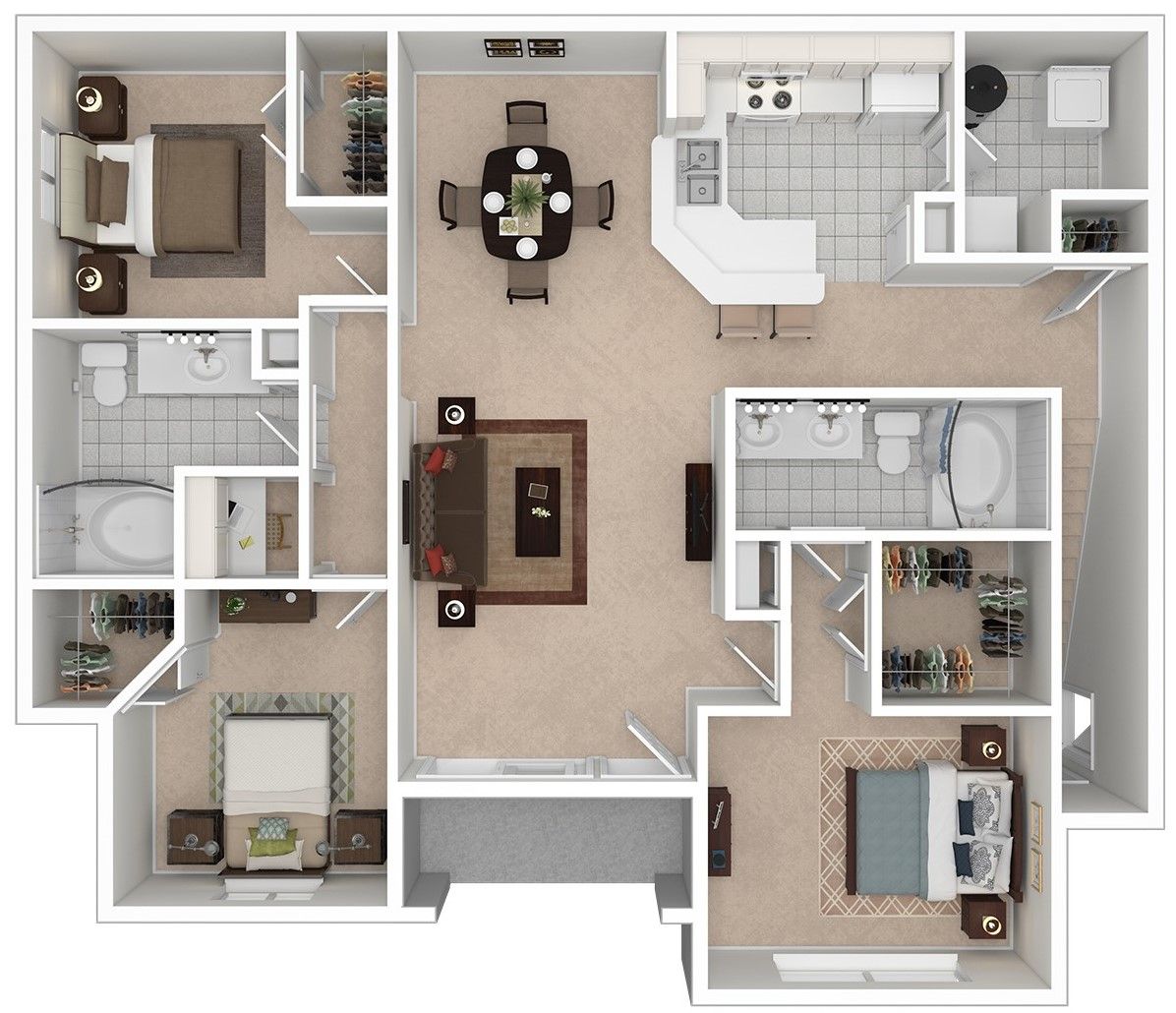 3 Bedroom Floor plan 