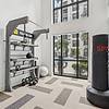 Spacious state-of-the-art fitness center with free weights, TRX, and boxing bag at Lantower Westshore.