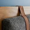 Close view of wooden headboard
