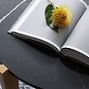 Open book with flower on top