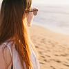 Woman with sunglasses on beach