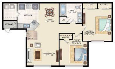 This two bedroom apartment features master suite with a wall to wall  spacious closet, full size washer & dryer connections, 52" ceiling fans in all rooms. You will love calling our apartments your new home! 