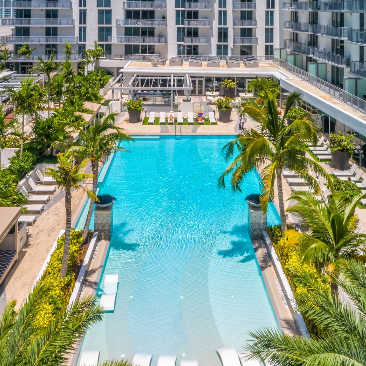 Landscaped pool deck Landscaped pool deck