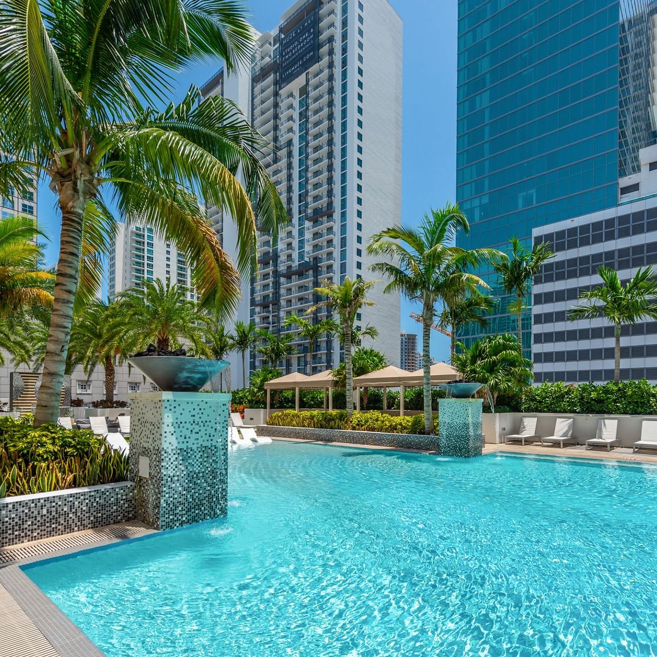 Landscaped pool deck Landscaped pool deck