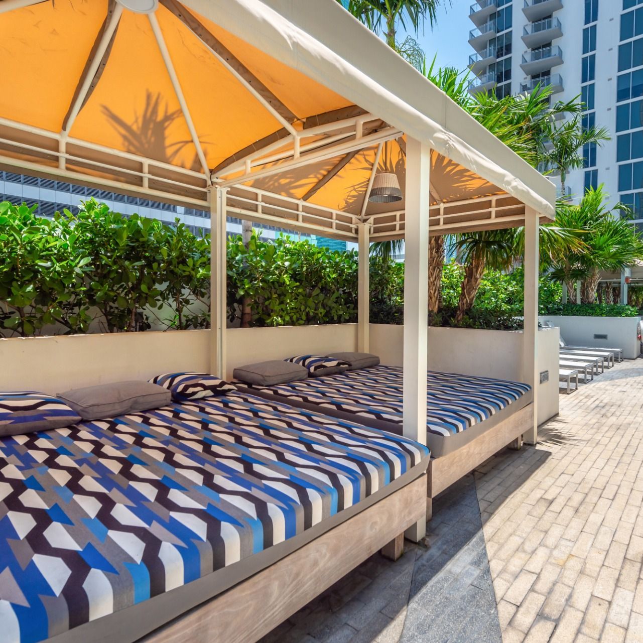 Landscaped pool deck Landscaped pool deck