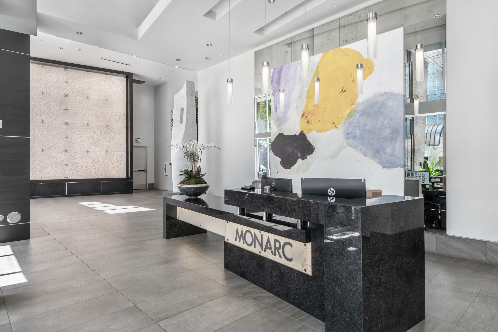 24 hour concierge 24 hour lobby in Monarc Apartment