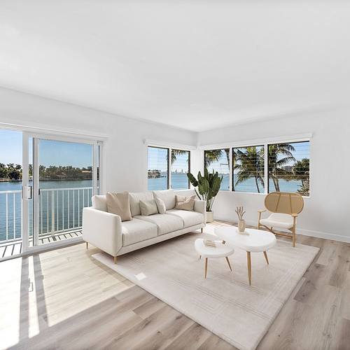 Spacious living room with bay views Living room