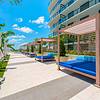 Private Cabanas by the Pool at The Shoreline at Solé Mia Apartments in North Miami