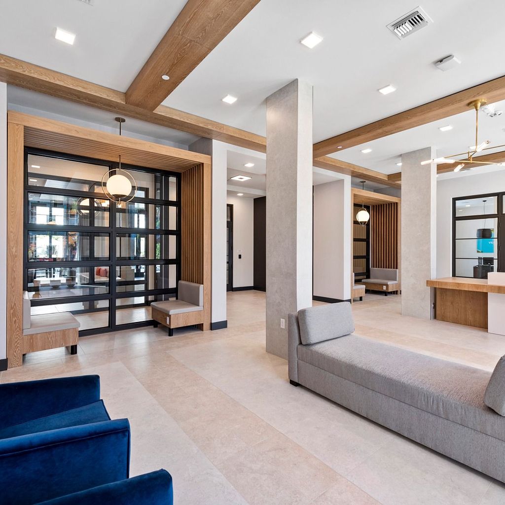 Concierge Services Luxurious Lobby Villa Sole at Solé Mia Apartments in North Miami